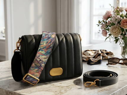Iris Schultertasche in Schwarz – LaBante London