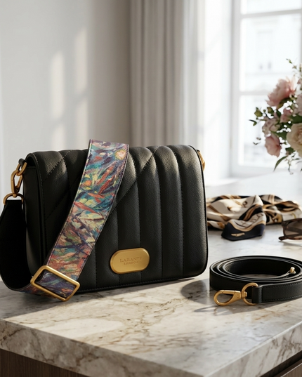Iris Schultertasche in Schwarz – LaBante London