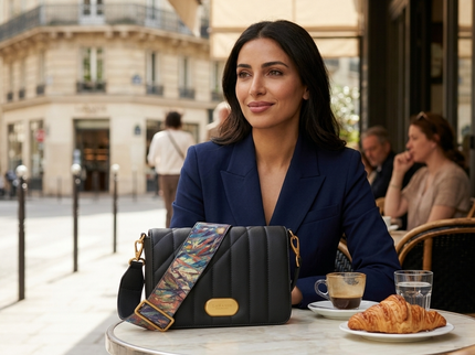 Iris Schultertasche in Schwarz – LaBante London
