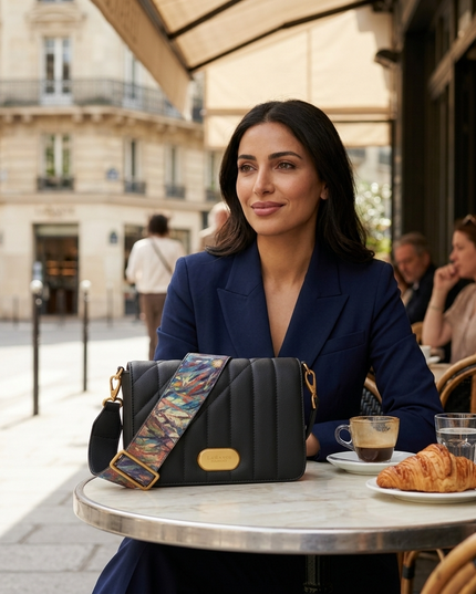 Iris Schultertasche in Schwarz – LaBante London