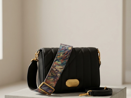 Iris Schultertasche in Schwarz – LaBante London