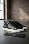 LaBante London Schwarze Apple Leder Sneakers