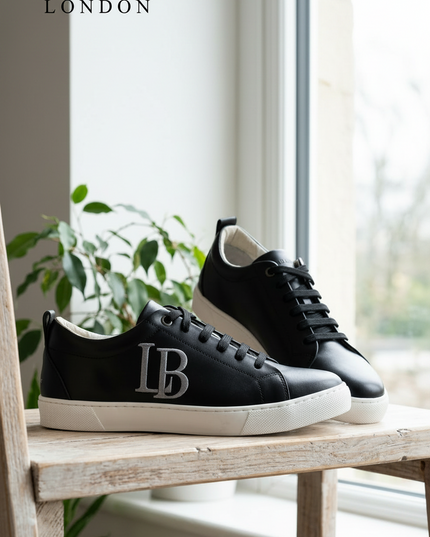 LaBante London Schwarze Apple Leder Sneakers