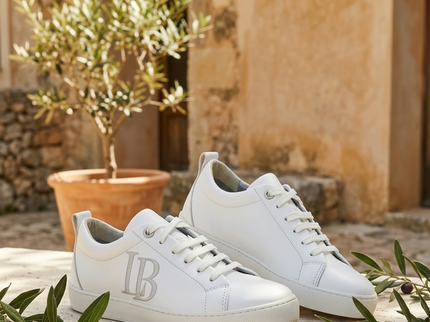 LaBante London White Apple Leather Sneakers