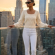 LEXINGTON Women's Square Neck Sweater Prêt-à-Porter BYMANYC ® New York-0