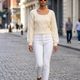 LEXINGTON Women's Square Neck Sweater Prêt-à-Porter BYMANYC ® New York-1