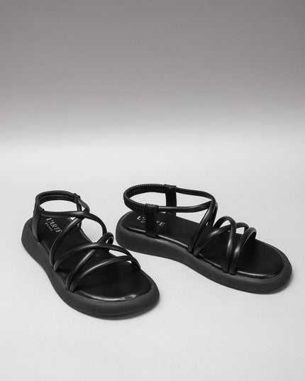 👡 L'ARTE MILANO – Damen Leder Sandalen | Black
