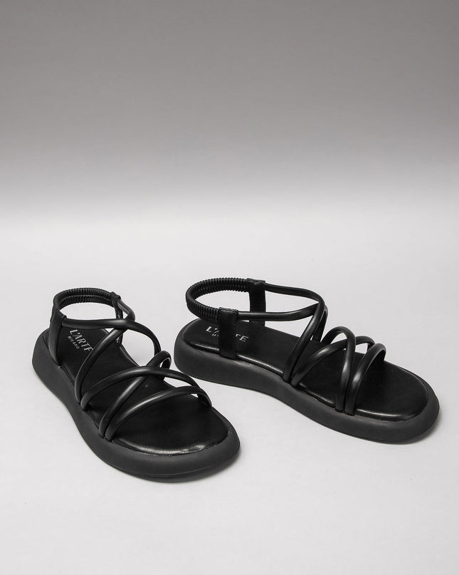 👡 L'ARTE MILANO – Damen Leder Sandalen | Black