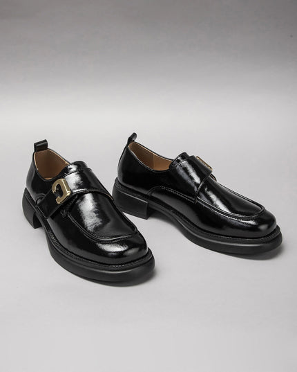 Damen Leder-Schuhe Schwarz
