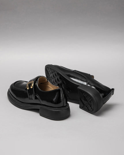Damen Leder-Schuhe Schwarz