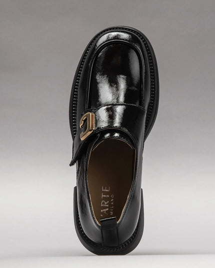 Damen Leder-Schuhe Schwarz