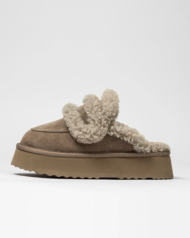 Damen Outdoor Schuhe L'Arte Milano – Braun | Wildleder & Wolle
