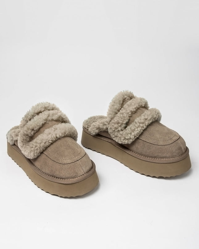 Damen Outdoor Schuhe L'Arte Milano – Braun | Wildleder & Wolle