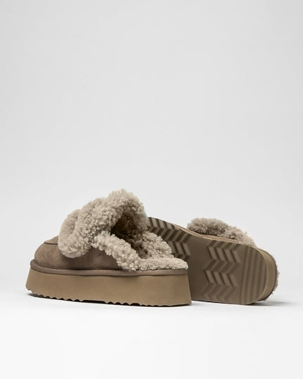 Damen Outdoor Schuhe L'Arte Milano – Braun | Wildleder & Wolle