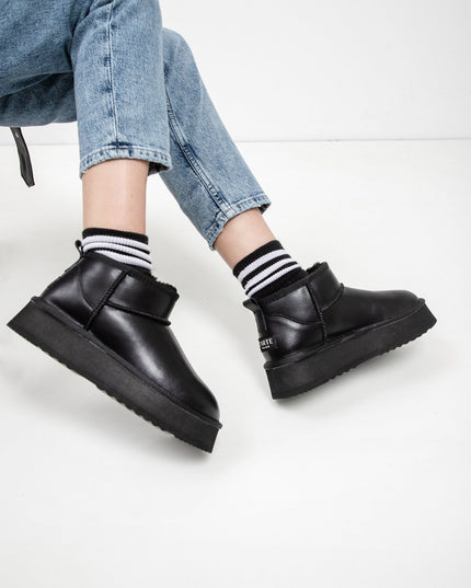 Damen Leder Stiefel mit Isolierung L'Arte Milano – Schwarz | Made in Italy