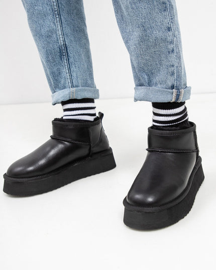 Damen Leder Stiefel mit Isolierung L'Arte Milano – Schwarz | Made in Italy