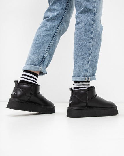 Damen Leder Stiefel mit Isolierung L'Arte Milano – Schwarz | Made in Italy