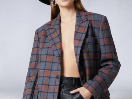 Damenjacke EAST VILLAGE COUTURE – Oversized Plaid