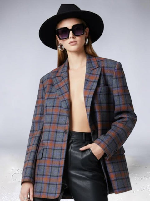 Damenjacke EAST VILLAGE COUTURE – Oversized Plaid