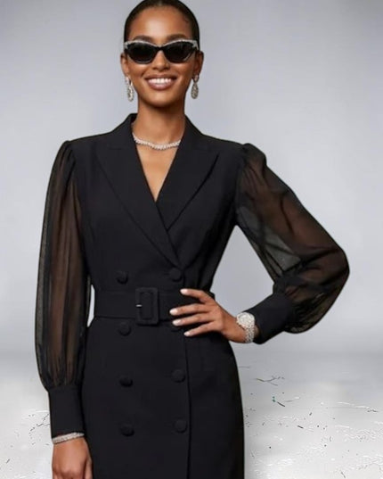 Schwarzes Blazer Maxi-Kleid SOHO – New Collection