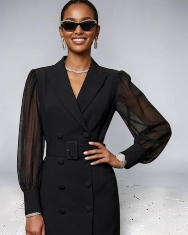 Schwarzes Blazer Maxi-Kleid SOHO – New Collection