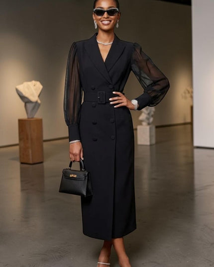 Schwarzes Blazer Maxi-Kleid SOHO – New Collection