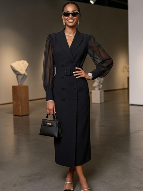 Schwarzes Blazer Maxi-Kleid SOHO – New Collection