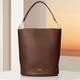 BURBERRY BUCKET LEATHER BAG MD BROWN
