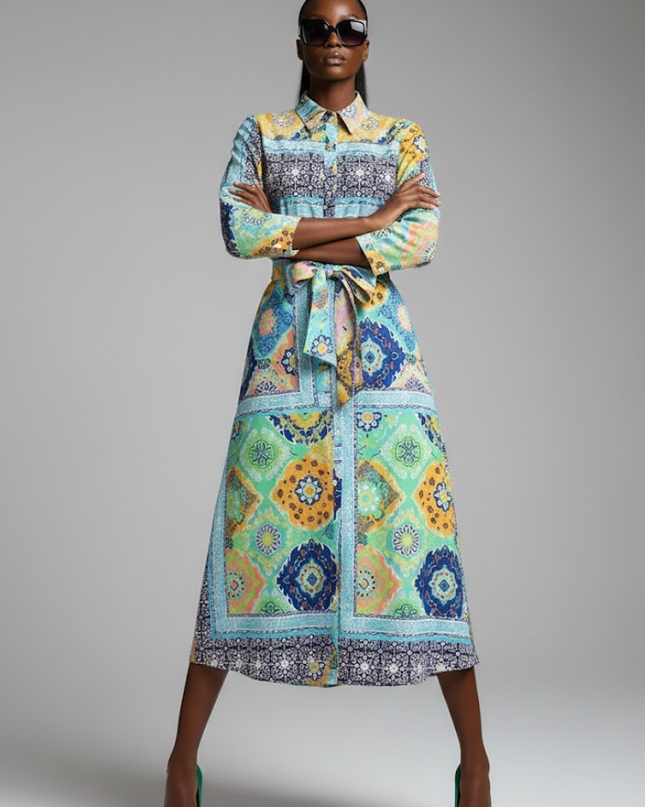 Long NOLITA Floral Print Dress Prêt-à-Porter BYMANYC ® New York-0