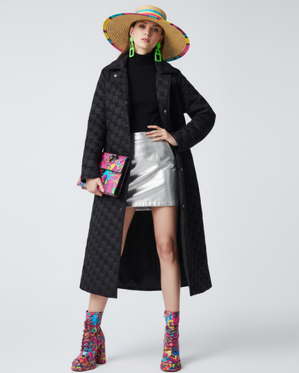 BYMANYC | Fifth Avenue Long Quilted Puffer Coat | Black