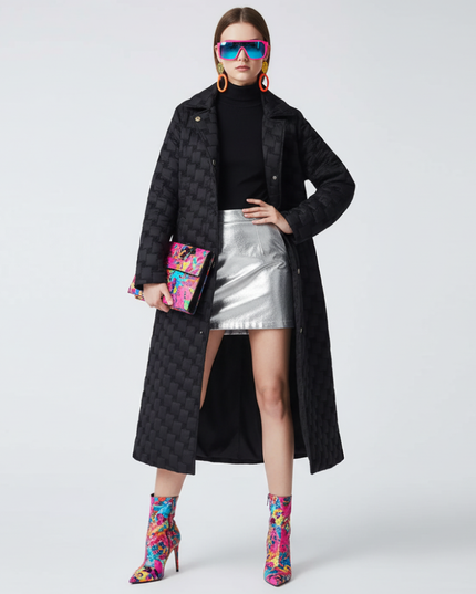 BYMANYC | Fifth Avenue Long Quilted Puffer Coat | Black