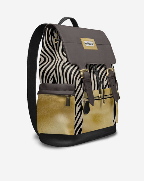 Luxury Vegan Backpack GOLD SAFARI – BYMANYC ® New York Made in Italy-0