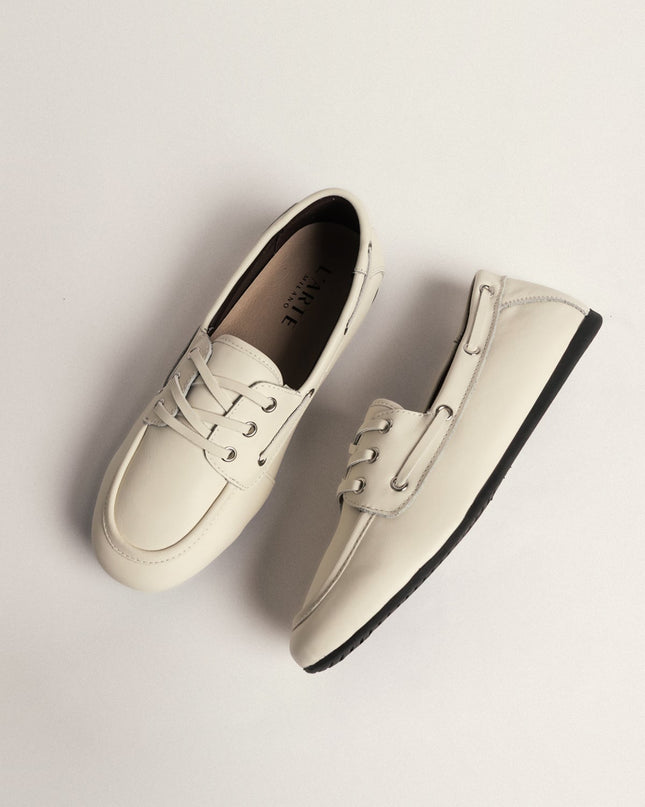 Damen Leder Mokassins L'Arte Milano – Creme