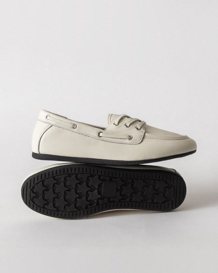 Damen Leder Mokassins L'Arte Milano – Creme