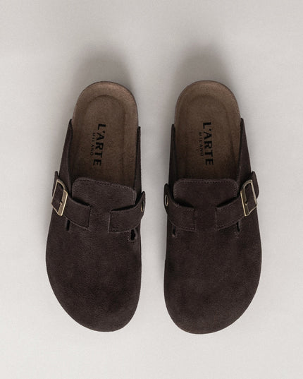 L'ARTE MILANO – Herren Leder Clogs | Brown