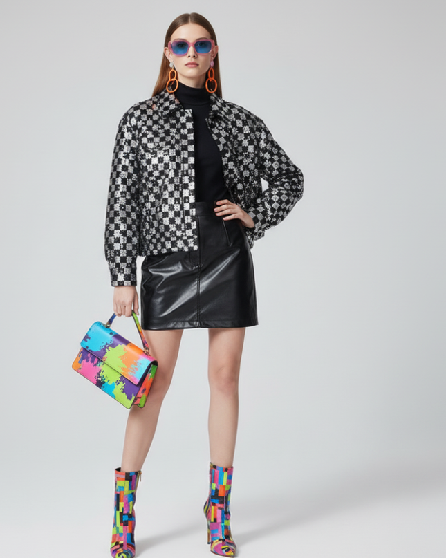 MEATPACKING Sequin Tuxedo Blazer Jacket BYMANYC ® New York-1