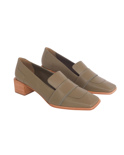 LOURO — Loafer Olivgrün Kalbsleder