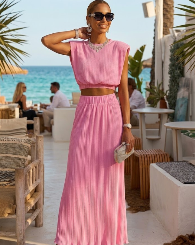 Matching Set Women's CALA BASSA New Collection - Summer in IBIZA - BYMANYC ® New York-1