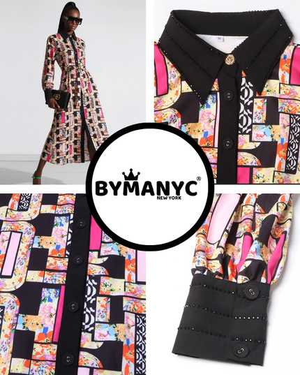 Maxi Kleid New Collection • Abstract Neon Garden