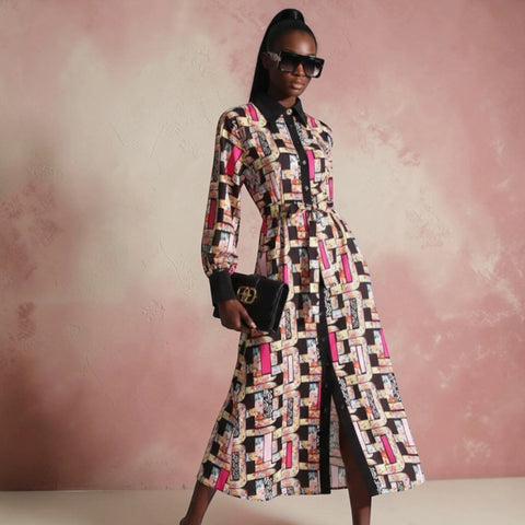 Maxi Kleid New Collection BYMANYC ® New York • Abstract Neon Garden