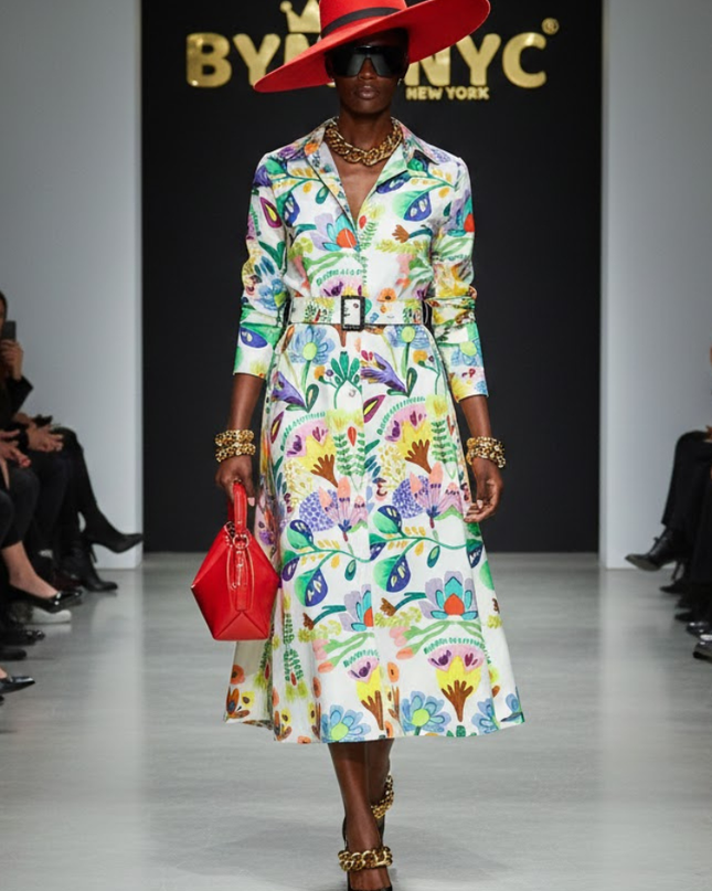 Maxi Dress New Collection BYMANYC ® New York • "Flower Power" Multicolor-0