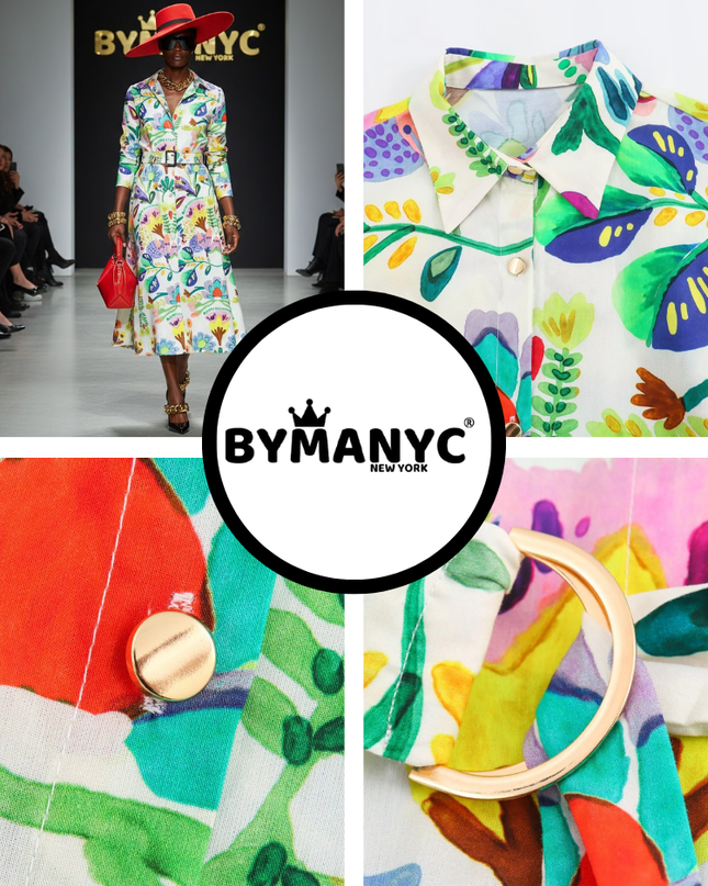 Maxi Dress New Collection BYMANYC ® New York • "Flower Power" Multicolor-1