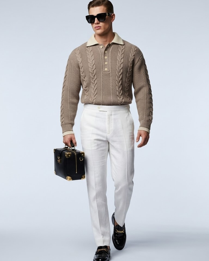 Men's Cable-Knit Sweater HAMPTON New Collection Prêt-à-Porter BYMANYC ® New York-0