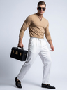 MADISON Henley Langarm-Polo | Khaki | Prêt-à-Porter