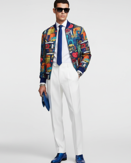 BYMANYC ® New York | SOHO Bomber Jacket | Azul