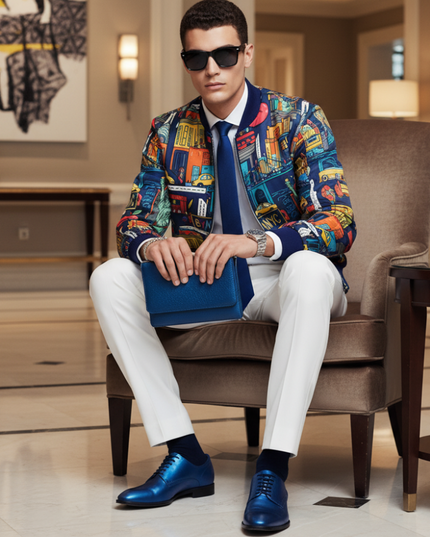 BYMANYC ® New York | SOHO Bomber Jacket | Azul