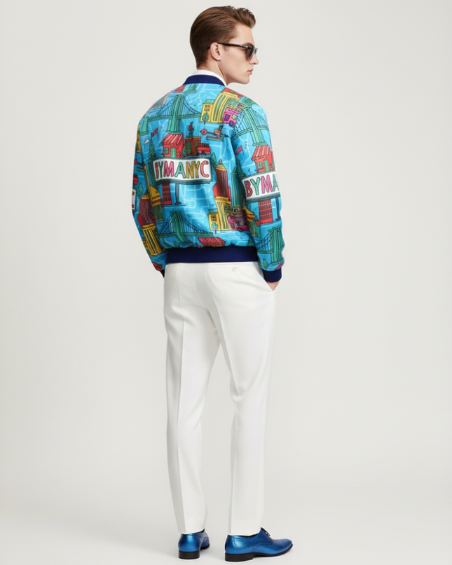 Herren Tribeca Bomber Jacket | Blau (Azul) | Limited Edition Manhattan