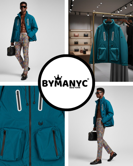 Men's Technical Jacket STREET ART QUEENS NYFW New Colecction BYMANYC ® New York-2