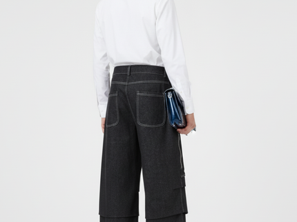 Herrenhose Soho Couture | Dekonstruierte Denim | Schwarz