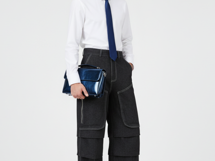 Herrenhose Soho Couture | Dekonstruierte Denim | Schwarz